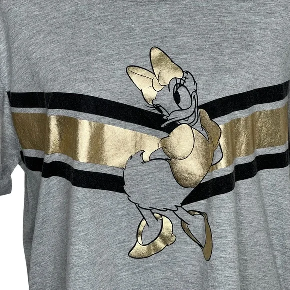 Disney Daisy Duck Womens Short Sleeve Tshirt Size XL Grey Plus Size - Picture 2 of 15